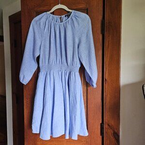 J Crew Palermo Smocked-Waist Linen Dress XS